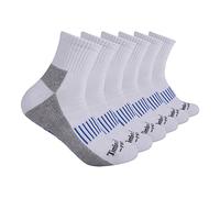 Timberland PRO Men's 6-Pack Quarter Socks, White (Pack of 6), L