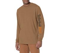 Timberland PRO Men's Base Plate Blended Long-Sleeve T-Shirt with Logo, Dark Wheat, S