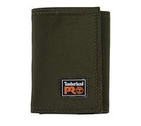 Timberland PRO Men's Heavy Duty Fabric RFID Trifold Wallet with Id Window, Olive, One Size