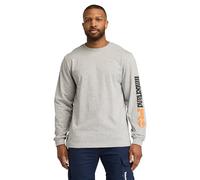 Timberland PRO mens Core Logo Long-sleeve Tshirt, Medium Grey Heather, 3XL