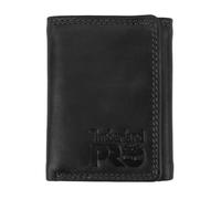 Timberland PRO mens Leather Rfid Trifold With Id Window Wallet, Black/Brandy, One Size UK