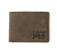 Timberland PRO mens Leather Rfid With Removable Flip Pocket Card Carrier Wallet, Dark Brown/Pullman, One Size UK