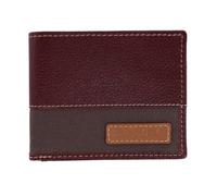 Timberland PRO Men's Milled Canvas and Leather Passcase Wallet, Burgundy
