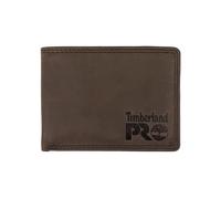 Timberland PRO mens Slim Leather Rfid Bifold With Back Id Window Wallet, Dark Brown/Pullman, One Size UK