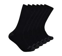Timberland PRO Men's 6-Pack Performance Crew Length Socks Casual, Black, Medium (Pack of 6)