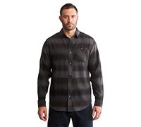 Timberland PRO Men's Woodfort Mid-Weight Flannel Work Shirt, Kittery Stripe Black, Medium