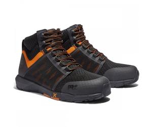 Timberland Pro Radius Mid S1 Safety Boots Black/Orange UK10 Colour: Bl UK10 - EU44 - US11