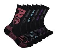 Timberland PRO Women's Half Padded Crew Socks, Pack of 6, Black, One Size