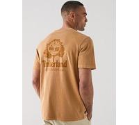 Timberland Rugged Active Gear Back Graphic T-Shirt, Brown, Size S, Men Brown