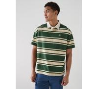 Timberland Striped Rugby Short Sleeve Polo Green L Men
