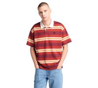 Timberland Ss Striped Rugby Polo Burnt Henna size M | Poloshirts Outlet | Men M