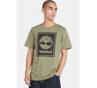 Timberland 'Stack Logo' Print T-Shirt Green