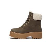 Timberland Stone Street Mid Warm Waterproof Boot Full Grain, Dark Brown, Size 8, Women Dark Brown