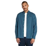 Timberland Stretch Poplin Gingham Shirt Dark Denim size XL | Formal Shirts Outlet | Men | Blue XL
