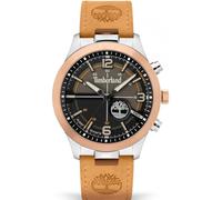Timberland Sullivan Men's Watch in Two-Tone Leather Strap Case Diameter 44 mm TDWGA2103302, Brown, Strap.
