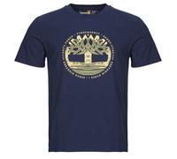 Timberland T shirt TREE LOGO LAKE HOUSE GRAPHIC TEE in Blue EU M