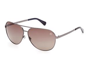 Timberland TB00029 Polarized 06H Men's Sunglasses Silver Size 65