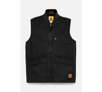 Timberland TB0A6GF7 Washed Canvas Baseball Collar Cotton Vest Gilet - Black