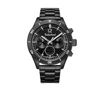 Timberland TDWGK2230904 Men's Analogue Quartz Watch with Steel Strap, Black, Modern