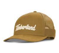 Timberland Trucker Hat for Men - Durable Cotton Twill, Adjustable Snapback Cap, Breathable Mesh Back, Wheat (Brown), One Size