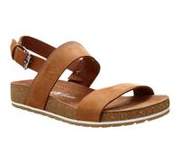 Timberland Womens Malibu Waves 2Band Sandal CA1MQG Rust Nubuck - Tan Leather - Size UK 6