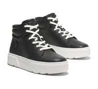 Timberland UK 7 Womens Laurel Court High Top Lace Up Sneaker Black Full Grain