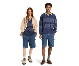 Timberland Unisex Ls Striped Rugby Polo Navy size S | Poloshirts Outlet | Unisex | Blue S