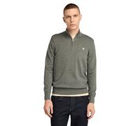 Timberland Williams River Cotton 1/4 Zip Sweater Dark Grey Heather size M | Sweaters Outlet | Men | Gray M