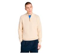 Timberland Williams River Textured Half Zip Sweater Beige S Men
