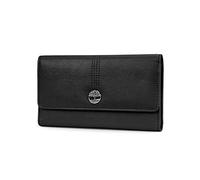 Timberland Women Leather RFID Flap Wallet Clutch Organizer, Black (Pebble), One Size