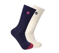 Timberland Women's 2-Pack Boot Socks, Peacoat Speckled, Large