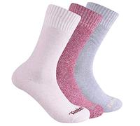 Timberland Women's 3-Pack Ribbed Marled Boot Socks, Cameo Rose, One Size