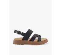 Timberland Womens Black Clairemont Logo-debossed Leather Sandals Eur 40 / 7 Uk Women