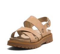 Timberland Women's Clairemont Way Cross Strap Sandals, beige, 7 UK