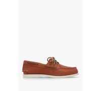 TIMBERLAND Womens Classic Rust Nubuck Leather Boat Shoes Size: 6,