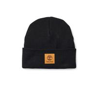 Timberland Women's Classic Tall Beanie, Black Leather Patch, One Size