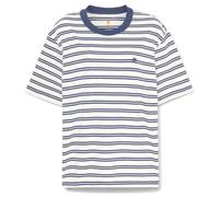 Timberland - Women's Dunstan Short-Sleeve Stripe Tee - T-shirt size L, grey/white