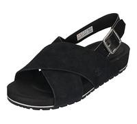 Timberland Women's Malibu Waves Basic X Strap Sandals, Black Suede, 8 UK