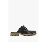 TIMBERLAND Womens Noreen Black Leather Backless Mules Size: 3.5, Co