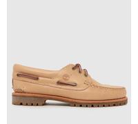 Timberland Women's Noreen Boat Flats in Beige, Stitch Detail, Leather, Size: 8 UK 8