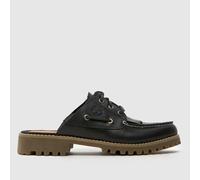 Timberland Women's Noreen Mule Flats in Black, Stitch Detail, Leather, Size: 4 UK 4
