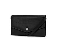 Timberland Women's RFID Leather Wallet Phone Bag with Detachable Crossbody Strap, Black (Pebble), One Size