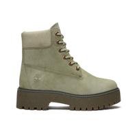 Timberland Womens Stone Street 6-Inch Waterproof Platform Boot - Light Green Leather - Size UK 3.5