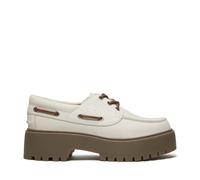 Timberland Womens Stone Street Boat Shoe - Off-White Leather - Size UK 8