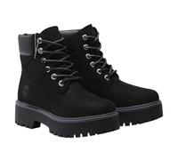 Timberland Womens Stone Street Leather Jet Black Boots 5.5 UK