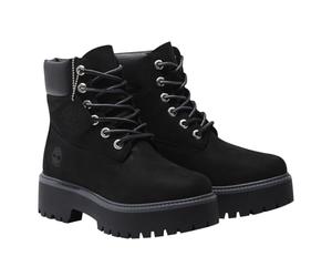 Timberland Womens Stone Street Leather Jet Black Boots 5.5 UK