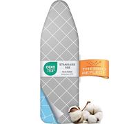 Timbley Turbo Ironing Board Cover 110x30 - Heat-reflective for faster ironing - Easy to install with elastic band - Double comfort padding & OEKOTEX100 | Made in EUROPE | Size S