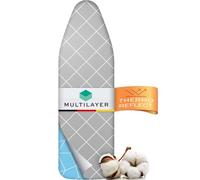 Timbley Turbo Ironing Board Cover 120 x 45 - Heat-reflective for faster ironing - Easy to install with elastic band - Double comfort padding| Size L