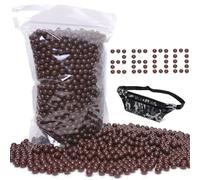 Timbocca Slingshot Ammo 3/8 Inch, 2400pcs Biodegradable Clay Sling Shot Ammo Ball, Come with Ammo Pouch.