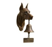 Timbre De Bienvenida De Campana De Cena De Hierro Campana De Puerta Retro Para Exteriores Estilo Decoración En Forma De Cabeza De Campana Colgante Para Colgar Door Sign Hanger for Front (B, One Size)
